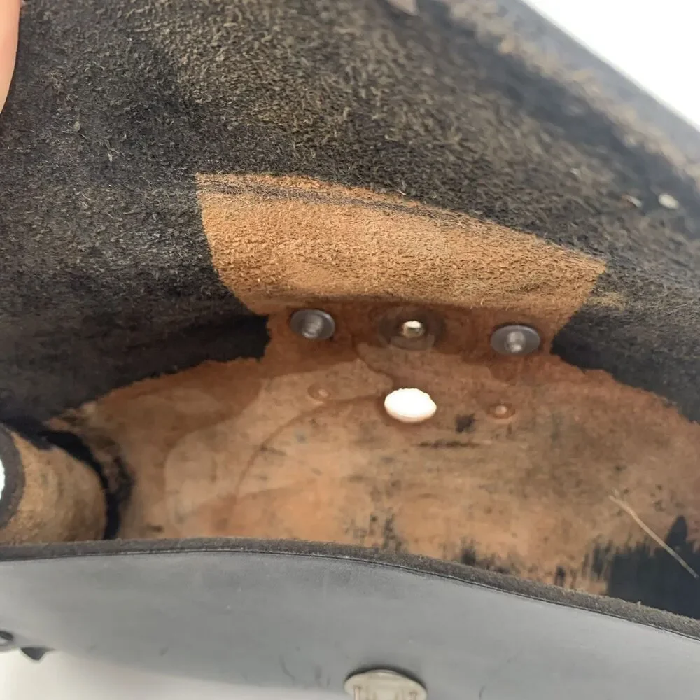 Leather Motorcycle Studded Storage Pouch Eagle‎